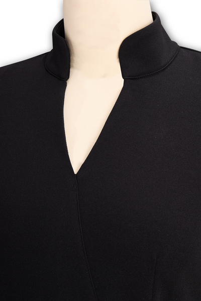 Sorcha – Refined Dress with Belt & Mandarin Collar