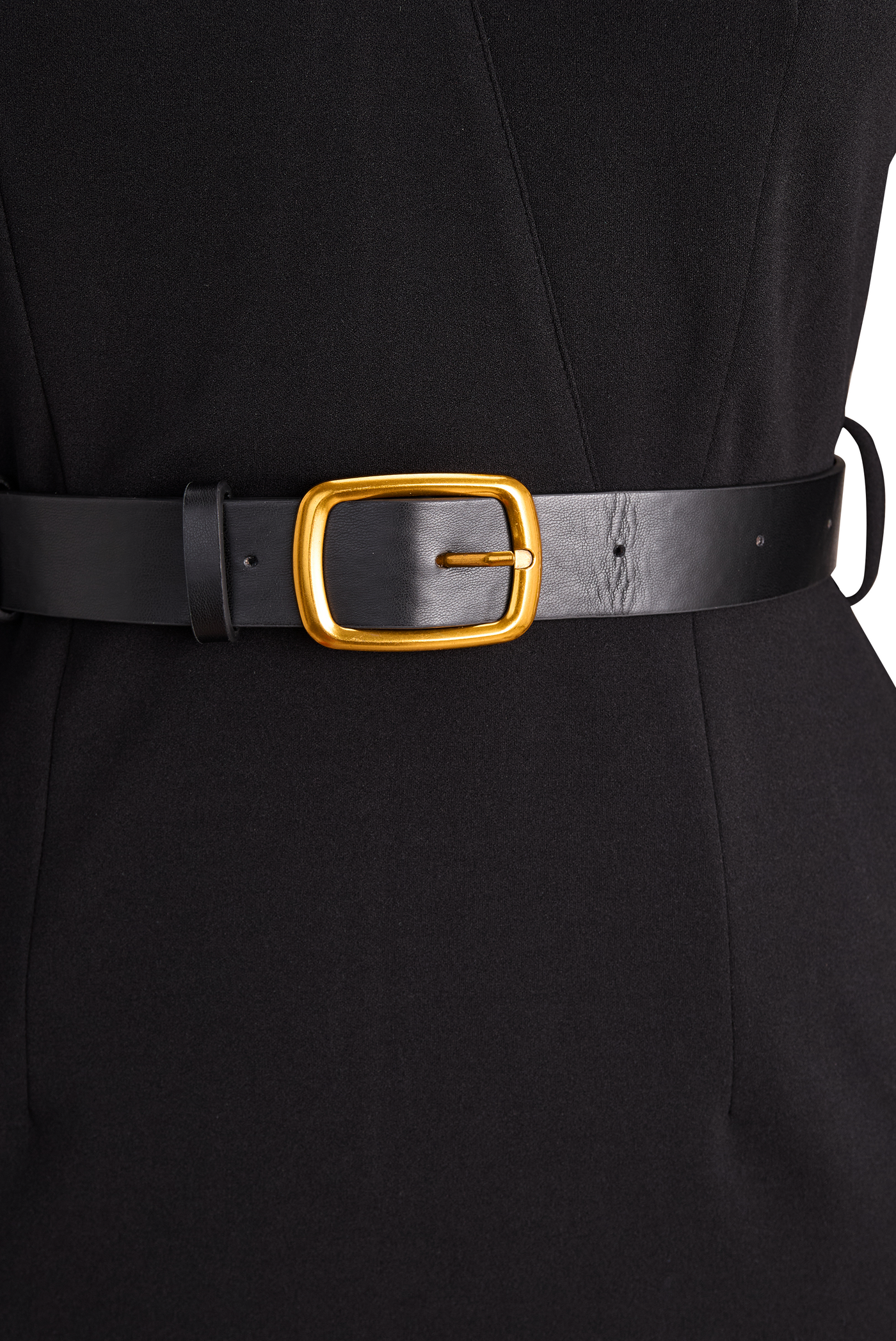 Sorcha – Refined Dress with Belt & Mandarin Collar