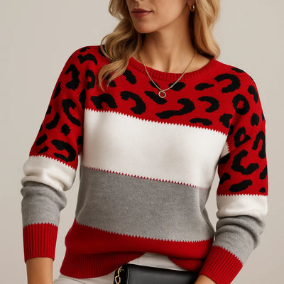 Niamh – Leopard Print Casual Sweater