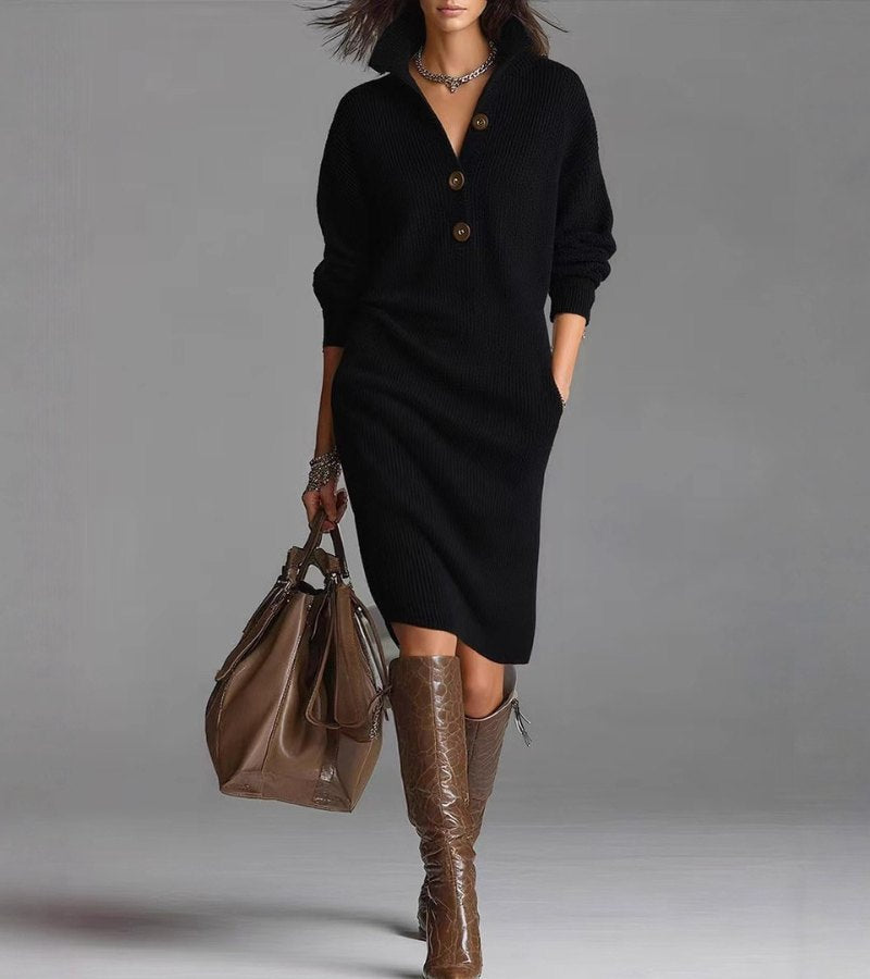 Fionnait – Warm Knitted Midi Dress