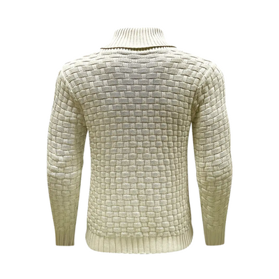 Ruairí – Textured Knit Button Collar Jumper