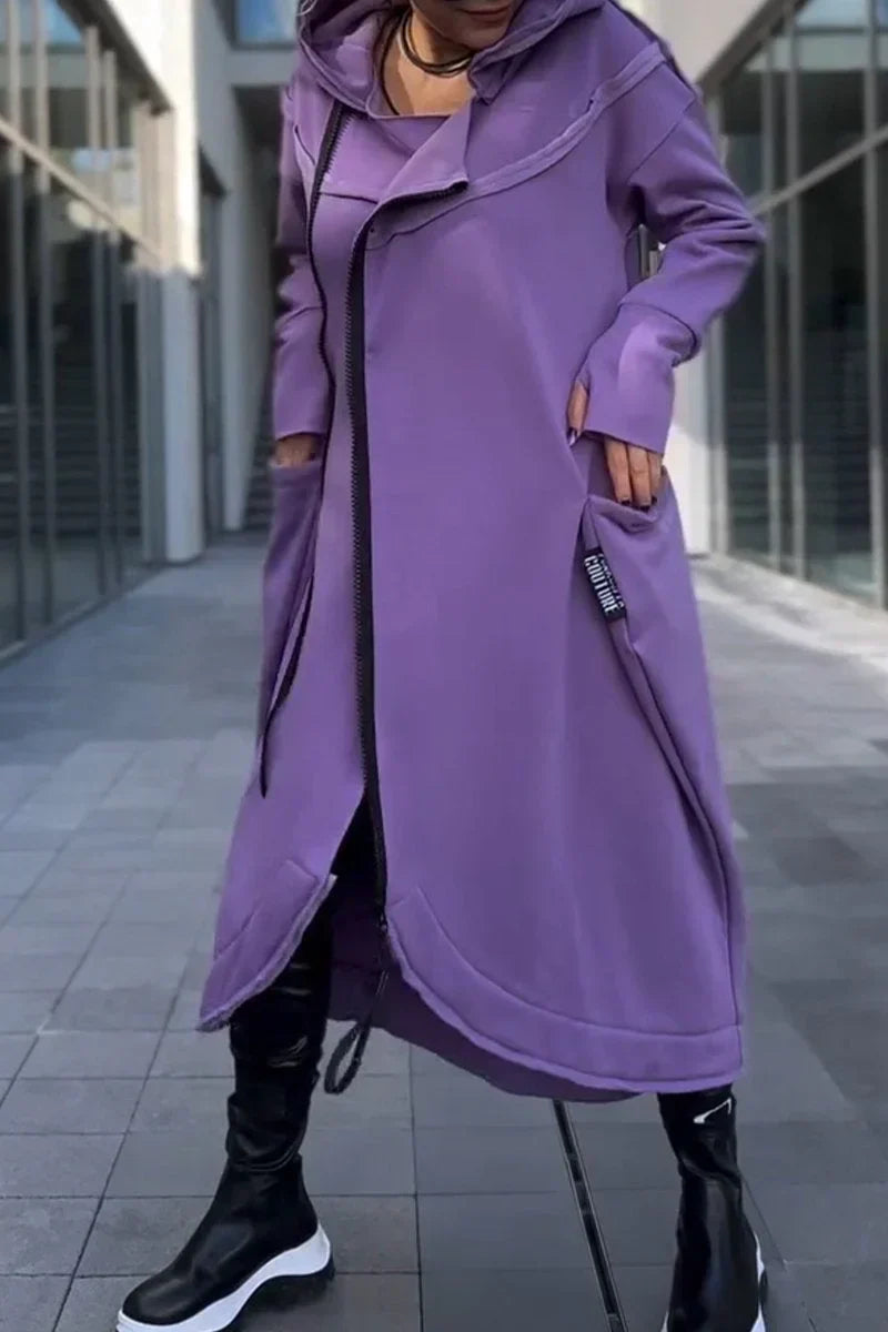 Eimear – Long Zip-Up Hoodie