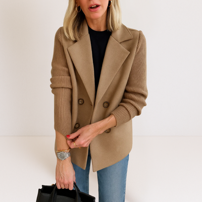 Étaín – Elegant Jacket with Knitted Sleeves