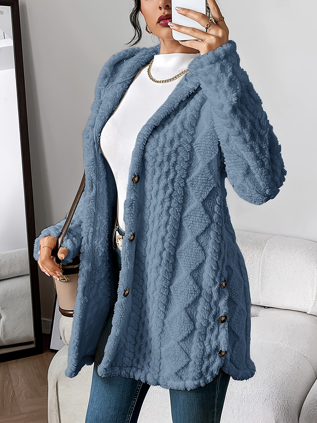 Cathal – Plush Hooded Cardigan