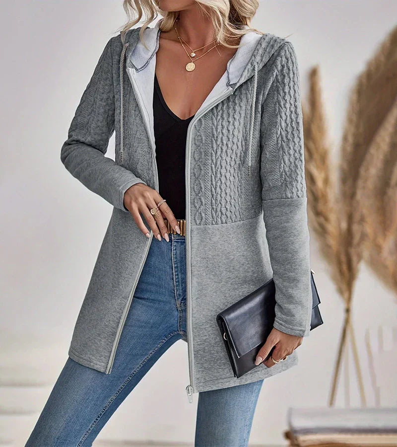 Elma – Zip-Up Knitted Hoodie