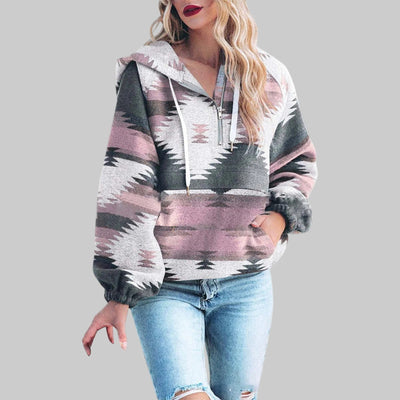Senach – Comfy Oversized Zip-Up Hoodie Sweatshirt