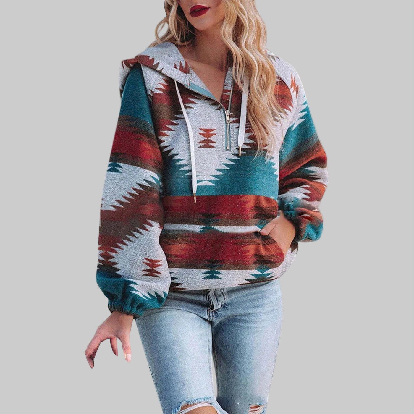 Senach – Comfy Oversized Zip-Up Hoodie Sweatshirt