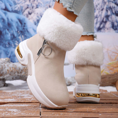 Euna – Thick-Soled Fleece-Lined Ankle Boots