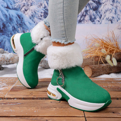 Euna – Thick-Soled Fleece-Lined Ankle Boots