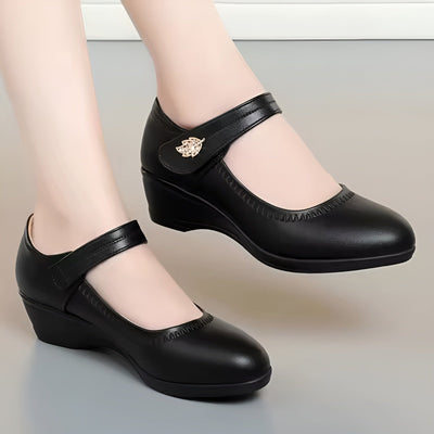 Fionnuala – Elegant Strap Wedge Shoes