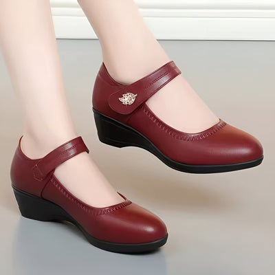 Fionnuala – Elegant Strap Wedge Shoes