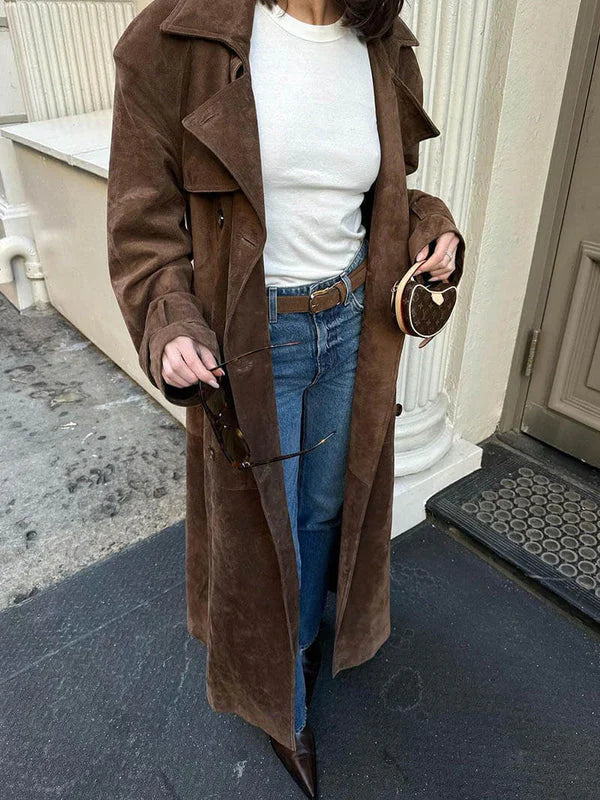 Dara – Suede Trench Coat