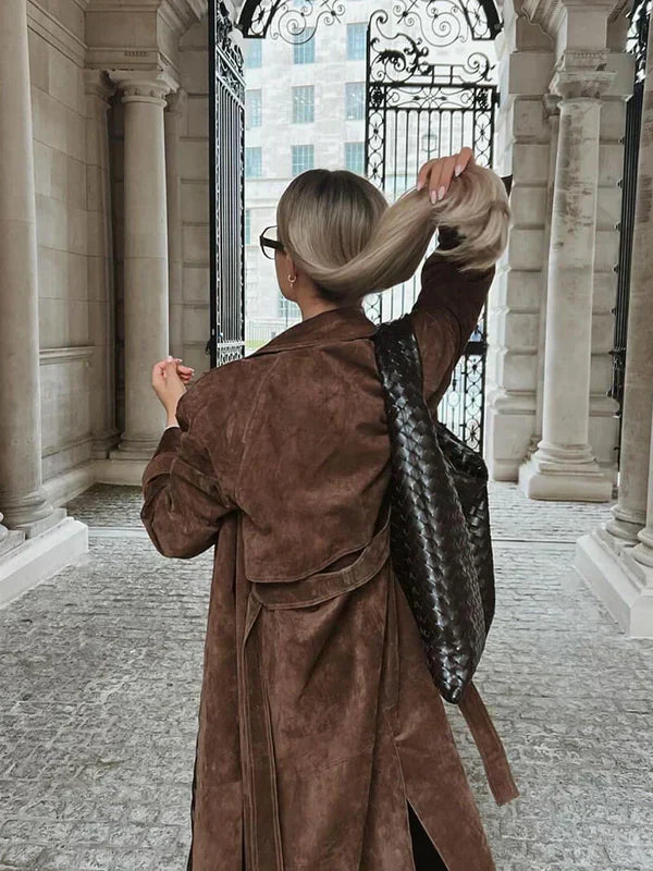 Dara – Suede Trench Coat