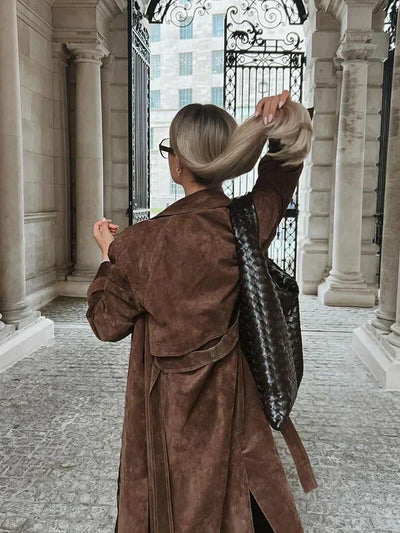 Dara – Suede Trench Coat