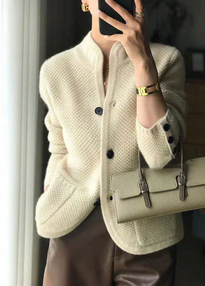 Caireann – Cashmere Blend Cardigan with Buttons