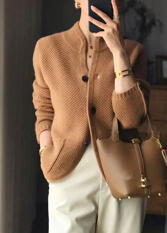 Caireann – Cashmere Blend Cardigan with Buttons