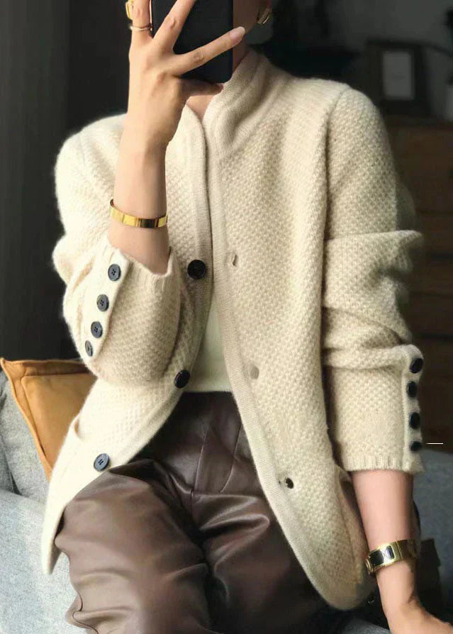 Caireann – Cashmere Blend Cardigan with Buttons