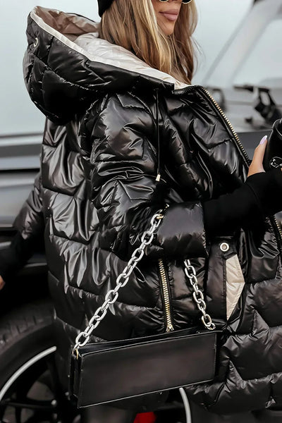 Flann – Elegant Padded Winter Coat with Hood