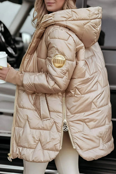 Flann – Elegant Padded Winter Coat with Hood
