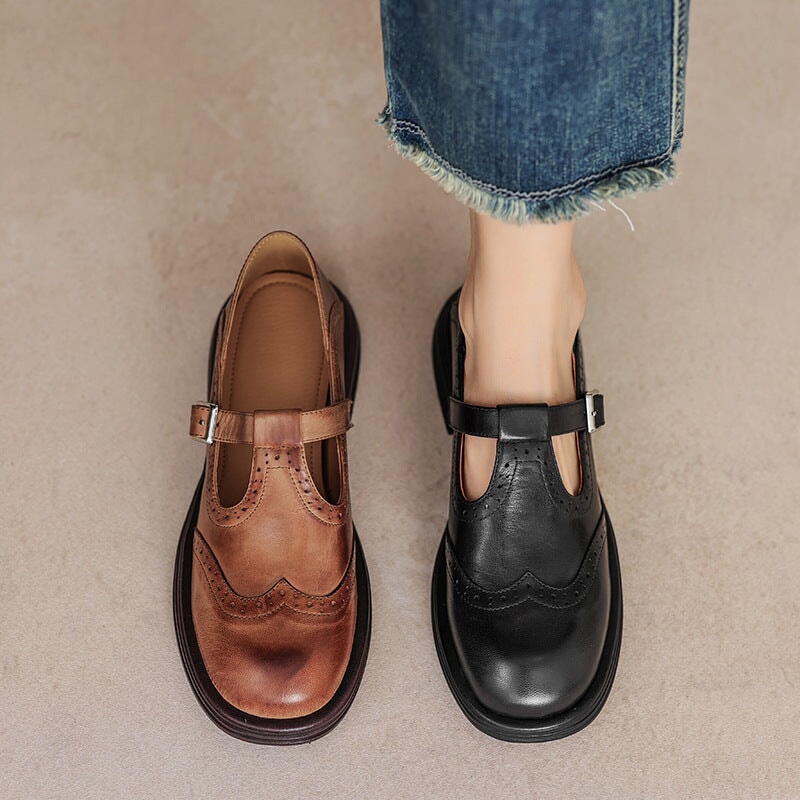 Tara – Classic Leather Mary Janes
