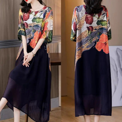 Cassandra – Elegant Dress with Floral Print