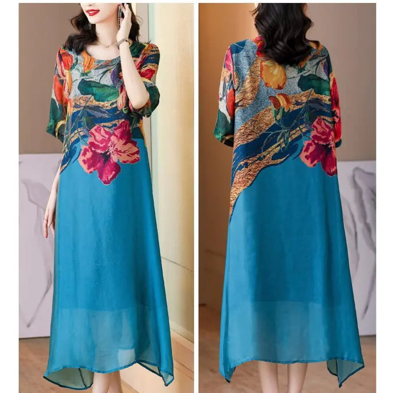 Cassandra – Elegant Dress with Floral Print