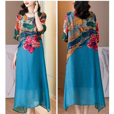 Cassandra – Elegant Dress with Floral Print