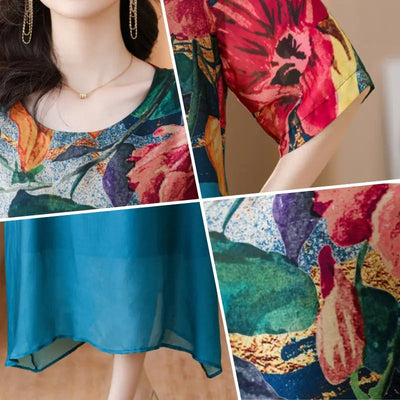 Cassandra – Elegant Dress with Floral Print